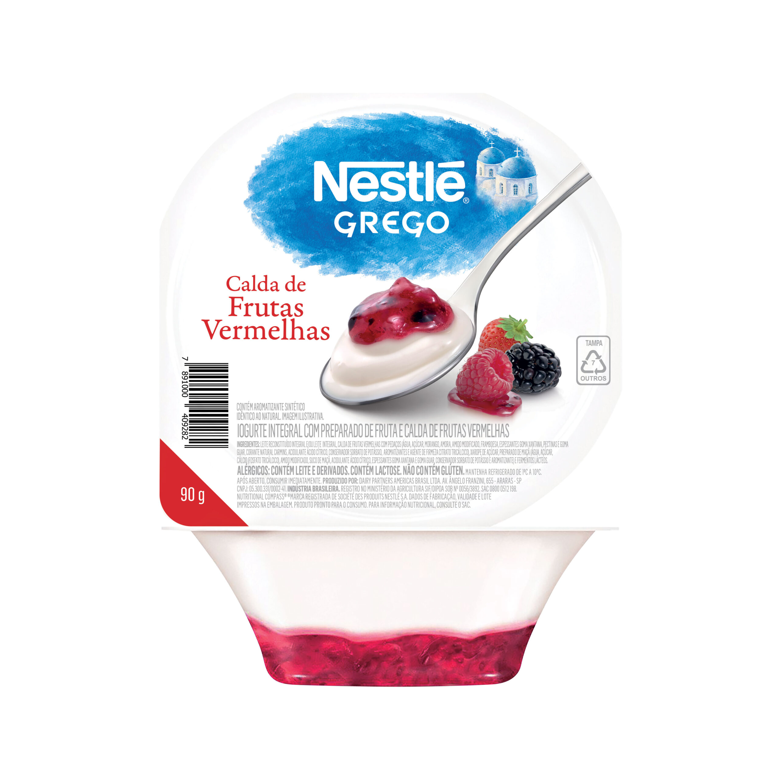 Iogurte Nestlé Grego Calda de Frutas Vermelhas 90g