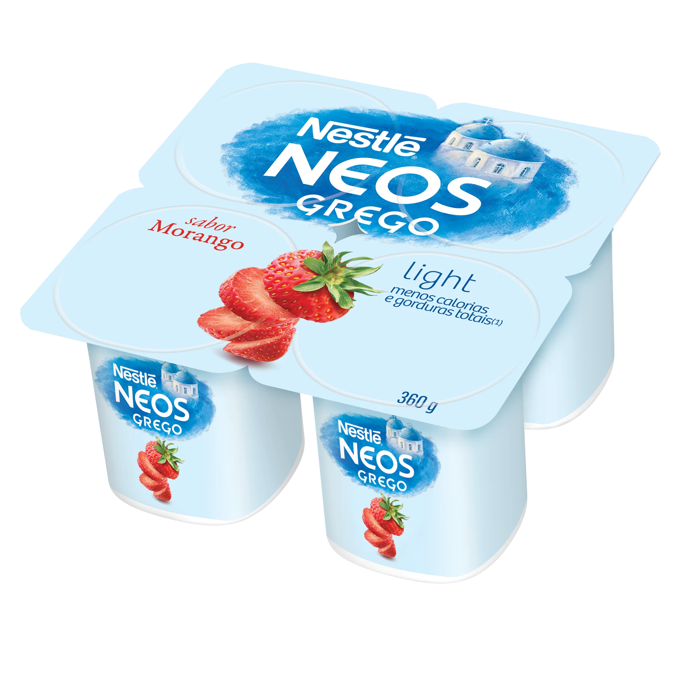 Iogurte Nestlé Neos Grego Light Morango 360g