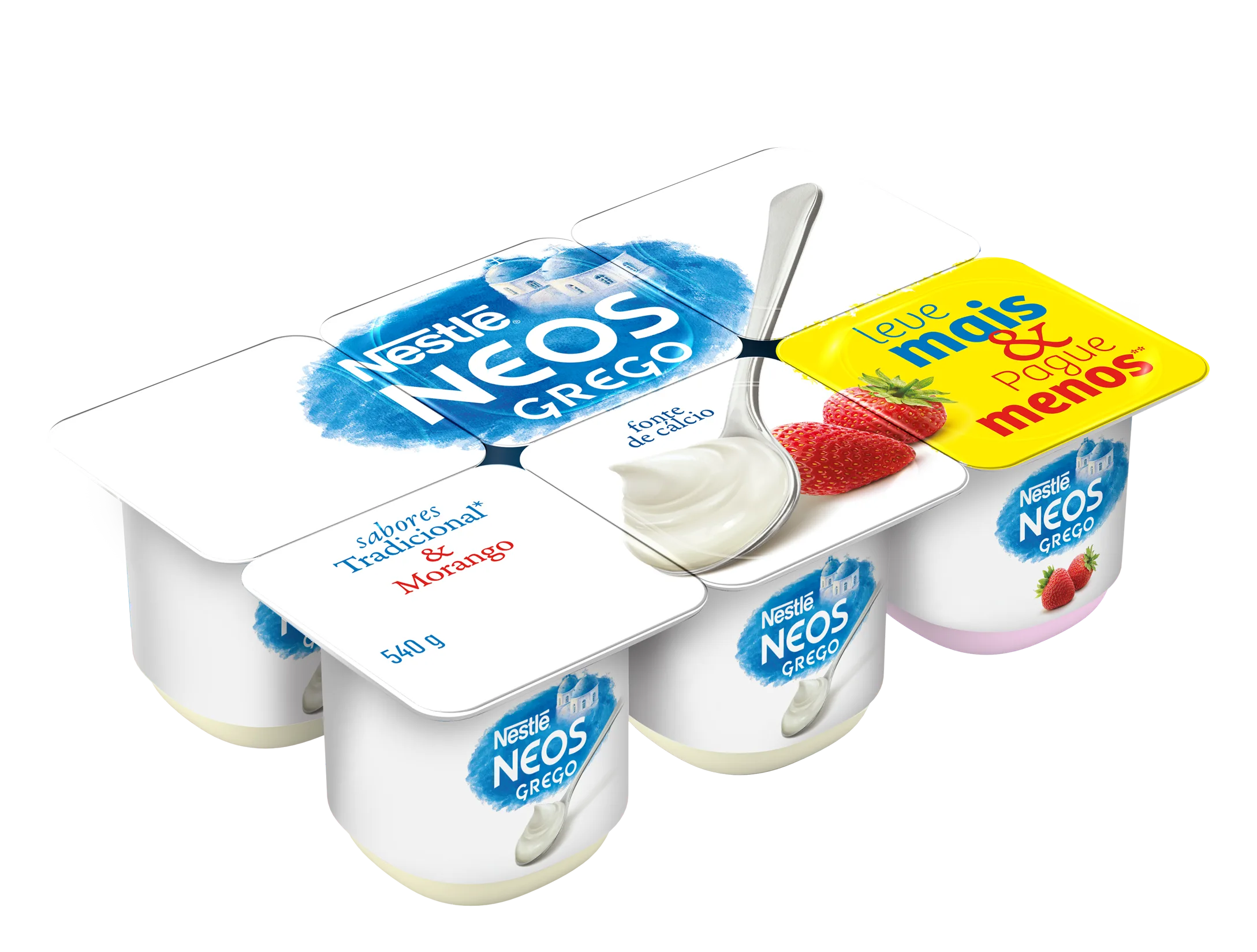 Iogurte Nestlé Neos Grego Morango 540g